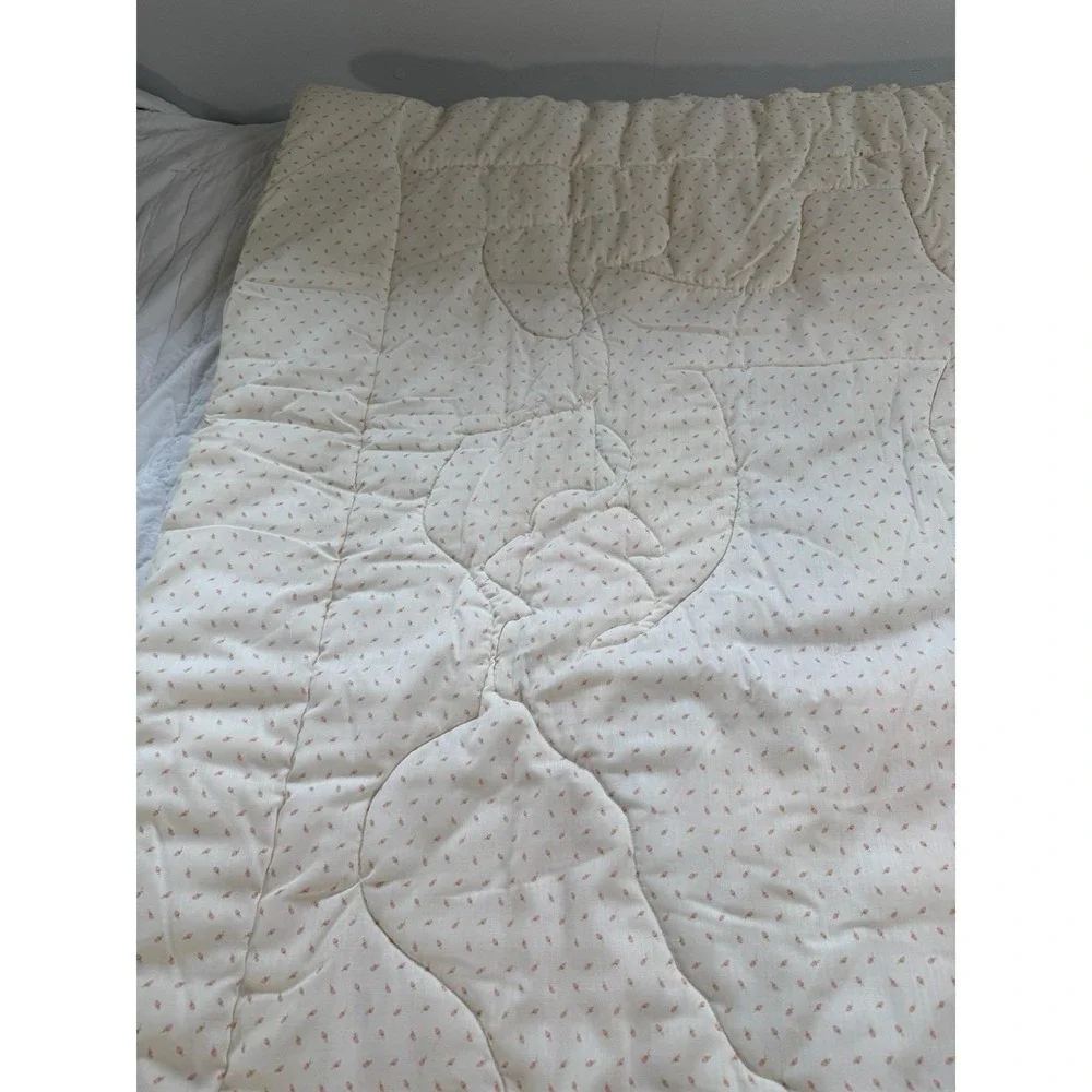 Vintage Chenille Flower Basket Small Throw Blanket 50x40